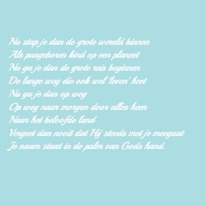 Doopkaart Blauw Barok 2