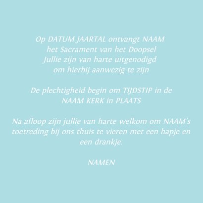 Doopkaart Blauw Barok 3
