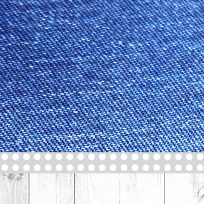 Doopkaart met denim - DH 2