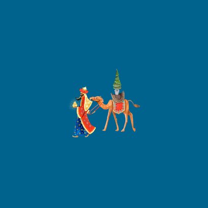 Drie Koningen kerstkaart Achterkant