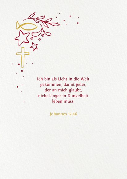 Duitse Christelijke kerstkaart 'Glaube Liebe Hoffnung' 2