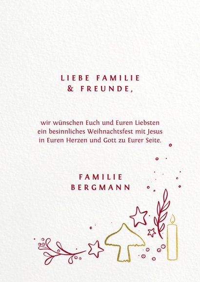 Duitse Christelijke kerstkaart 'Glaube Liebe Hoffnung' 3