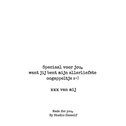 Een kaart voor je lief 'YOU ARE THE PINEAPPLE OF MY EYE' 3