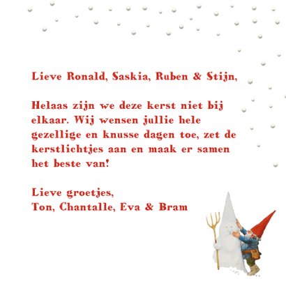 Een kersthuis vol lichtje en liefde kerstkaart 3