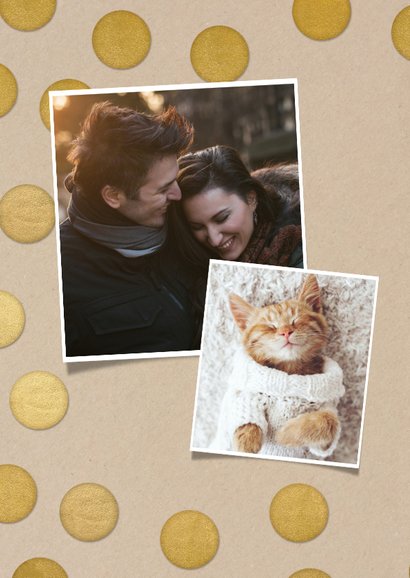 Een kerstkus door de brievenbus - Gouden confetti - corona 2