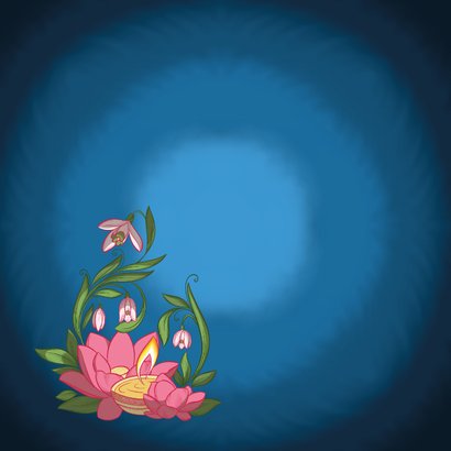 Een licht in het donker Divali wenskaart 2