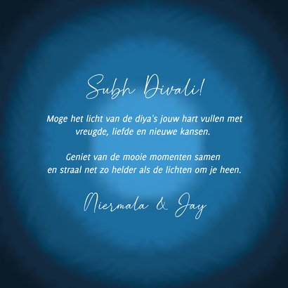 Een licht in het donker Divali wenskaart 3