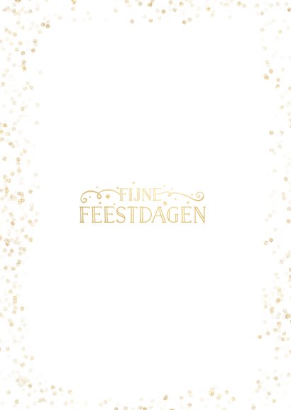 Eenvoudige feestelijke zakelijke kerstkaart met grote foto Achterkant