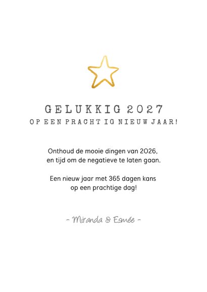 Eenvoudige nieuwjaarskaart met ruimte voor een eigen foto 3