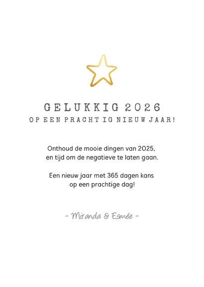 Eenvoudige nieuwjaarskaart met ruimte voor een eigen foto 3