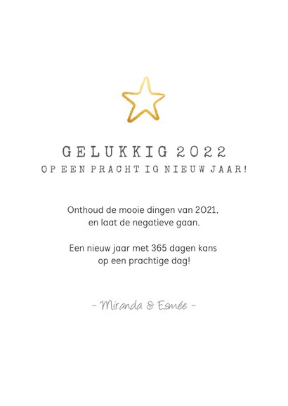 Eenvoudige nieuwjaarskaart met ruimte voor een eigen foto 3