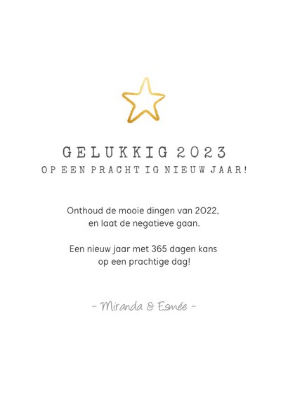 Eenvoudige nieuwjaarskaart met ruimte voor een eigen foto 3