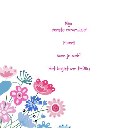 Eerste communie bloemen label 2