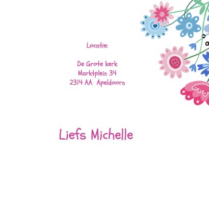 Eerste communie bloemen label 3