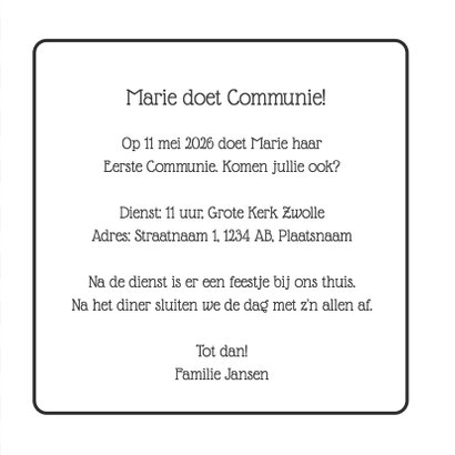 Eerste Communie chevron - DH 3
