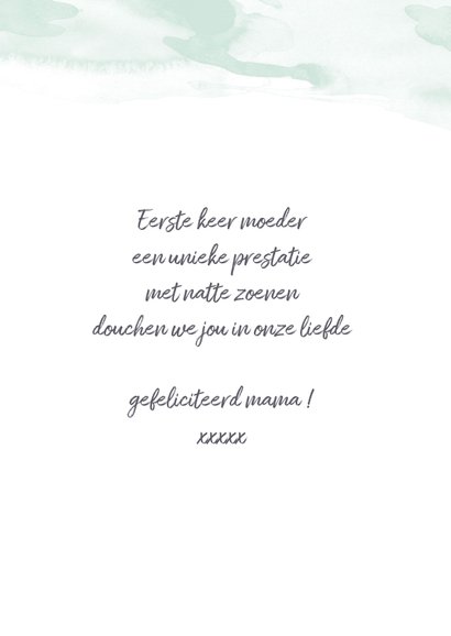 Eerste moederdagkaart met mama op wereldbol 3