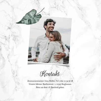 Einaldung Hochzeit Timeline Marmor & Botanik 2
