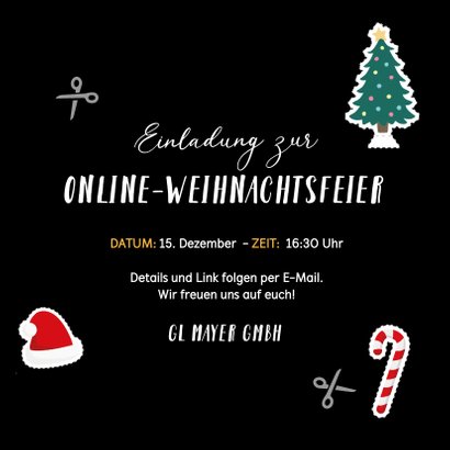 Einladung als Bastelset zur Online-Weihnachtsfeier 3