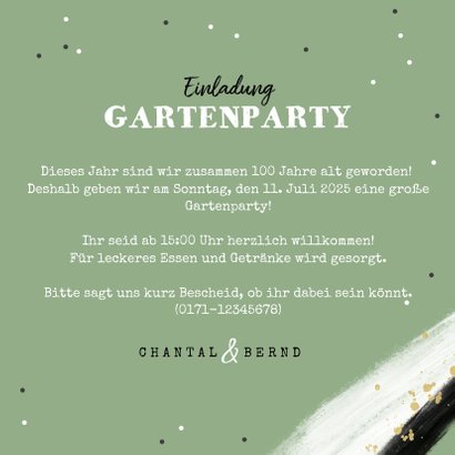 Einladung Doppelgeburtstag Gartenparty Mit Foto Kaartje2go