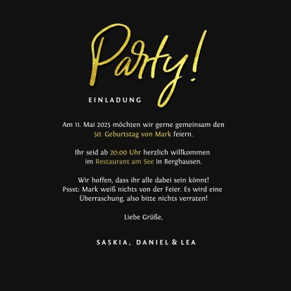 Einladung Farbeffekte 50. Geburtstag mit Fotos 3