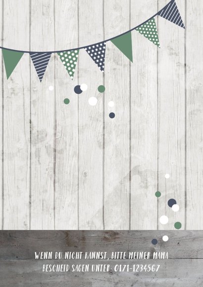 Einladung Kindergeburtstag Blue & Green 2