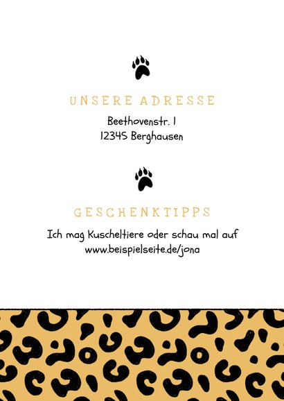 Einladung Kindergeburtstag Foto & Pantherprint 2