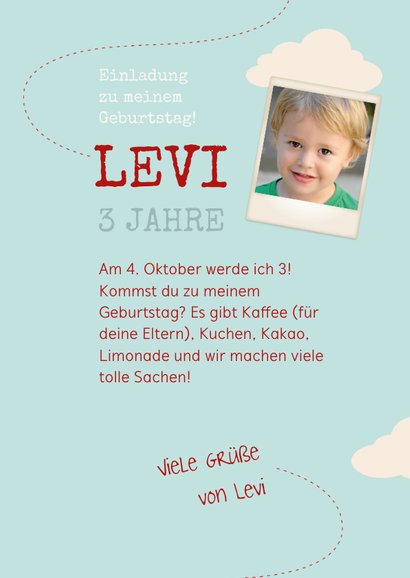 Einladung Kindergeburtstag Fuchs in Flugzeug 3