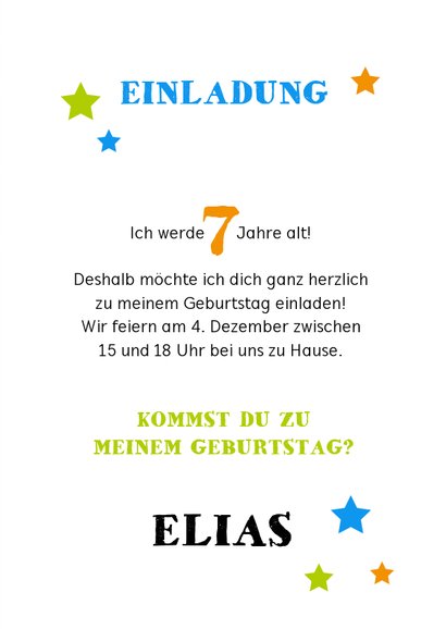 Einladung Kindergeburtstag Kreidelook Foto grün 3
