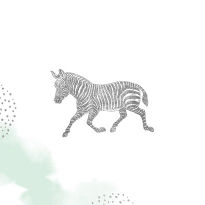 Einladung Kindergeburtstag mit Foto, Zebra und Krone 2