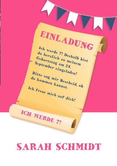 Einladung Schloss Burg Wupper blau-rosa 3