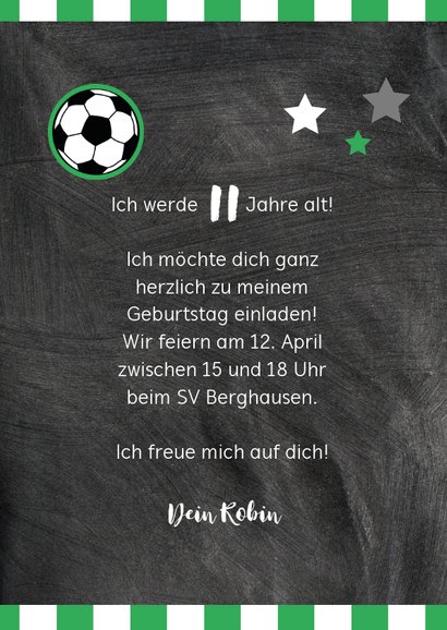 Einladung zum Fußballgeburtstag Kicker 3