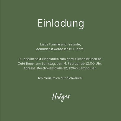 Einladung zum Geburtstag Foto damals und heute 3