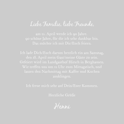 Einladung zum Geburtstag weißer Blumenkranz 3