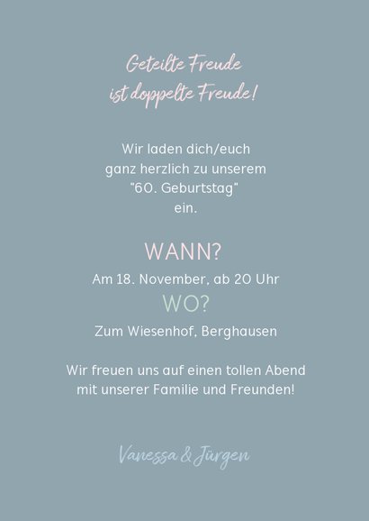 Einladung zum Geburtstag Zweimal dreißig 3