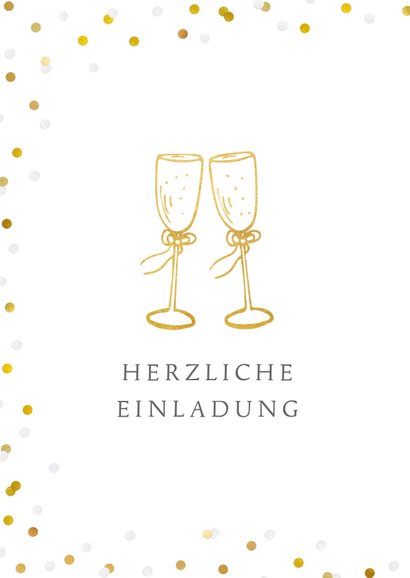 Einladung zum Hochzeitsjubiläum Goldene Gläser 2