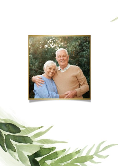 Einladung zum Hochzeitstag botanisch mit Foto 2