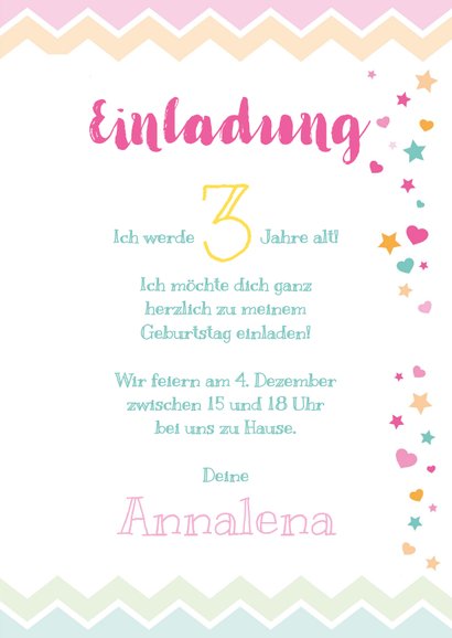 Einladung zum Kindegburtstag Happy Clouds 3