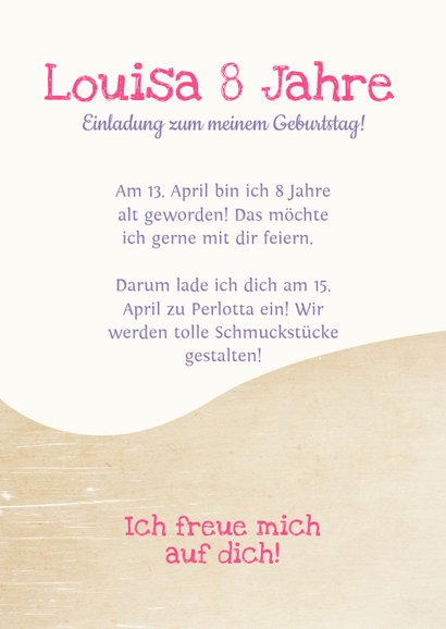 Einladung zum Kindergeburtstag bei Perlotta 3