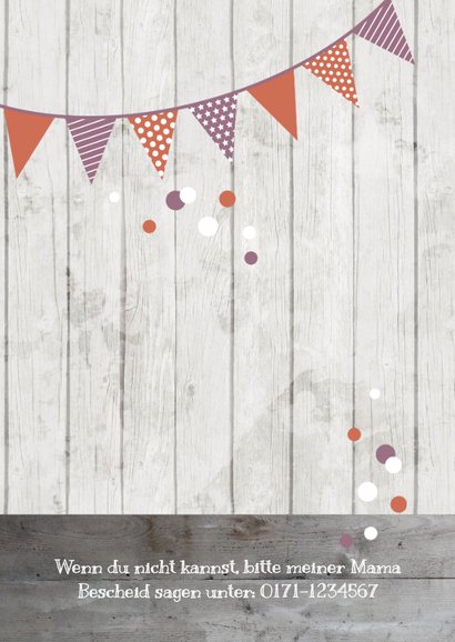 Einladung zum Kindergeburtstag Dusky Pink & Orange 2