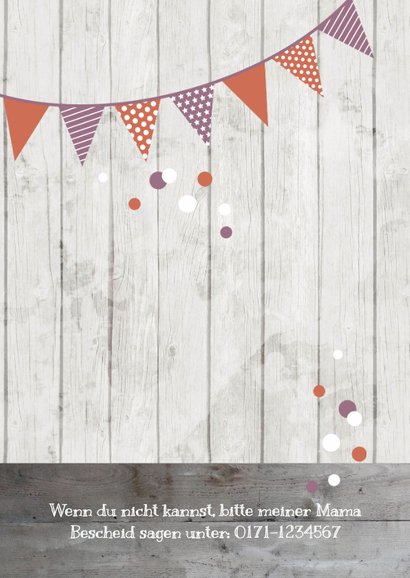 Einladung zum Kindergeburtstag Dusky Pink & Orange 2