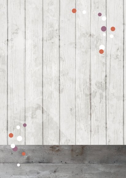 Einladung zum Kindergeburtstag Dusky Pink & Orange Rückseite