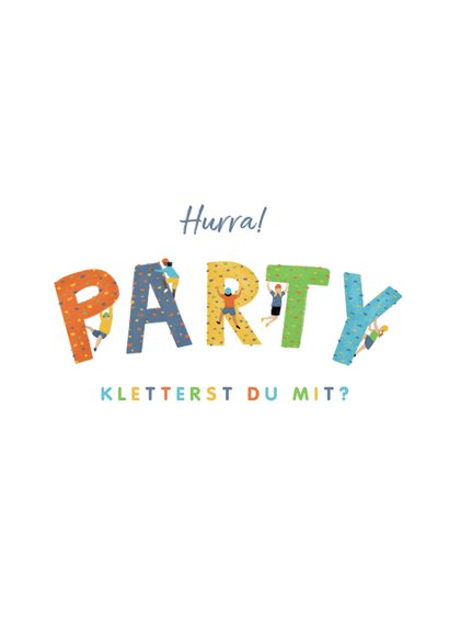 Einladung zum Kindergeburtstag Foto Kletterparty 2