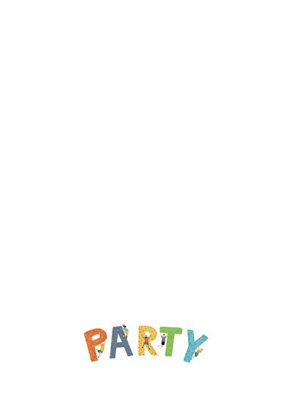 Einladung zum Kindergeburtstag Foto Kletterparty Rückseite