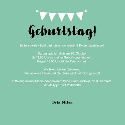 Einladung Zum Kindergeburtstag Foto Und Text Kaartje2go