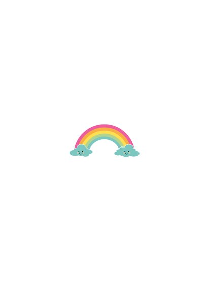 Einladung zum Kindergeburtstag Happy Clouds Rückseite