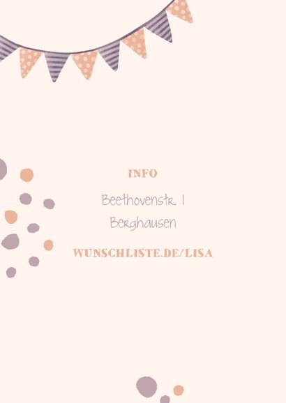 Einladung zum Kindergeburtstag Konfetti mit Foto 2