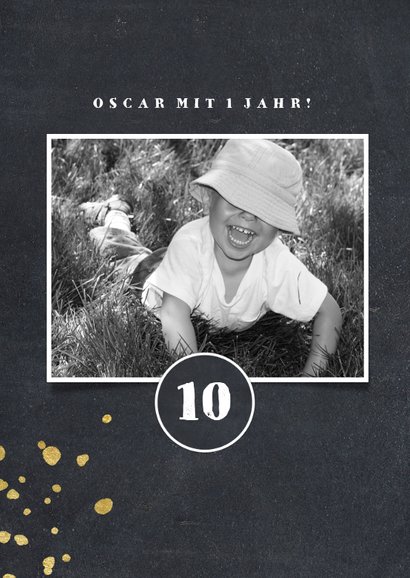 Einladung zum Kindergeburtstag Kreide Let's Party 2