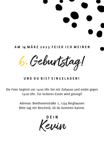 Einladung zum Kindergeburtstag Leopard und Foto 3