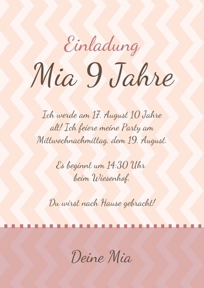 Einladung zum Kindergeburtstag Pferdeparty 3