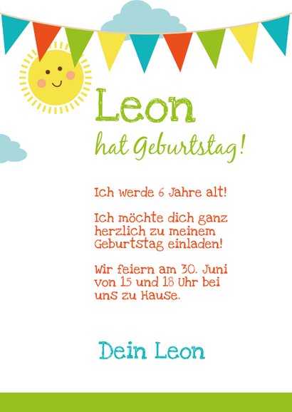 Einladung zum Kindergeburtstag Summerboy 3